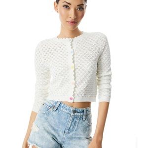 Alice + Olivia Brisa Fitted Cropped Cardigan (NWOT)